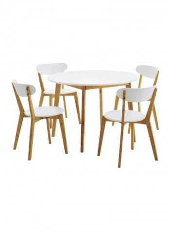 Jegind D105 Dining Table White/Beige 105 x 75centimeter
