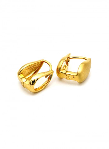 18k Gold Plain Drop Heart Earring Set