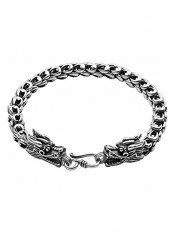 925 Sterling Silver Handmade Vintage Dragon Bracelet