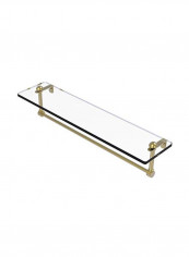 Integrated Towel Bar Glass Shelf Clear/Gold 22inch