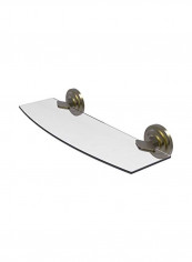 Que New Collection Glass Shelf Clear/Gold 18inch