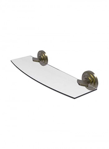 Que New Collection Glass Shelf Clear/Gold 18inch