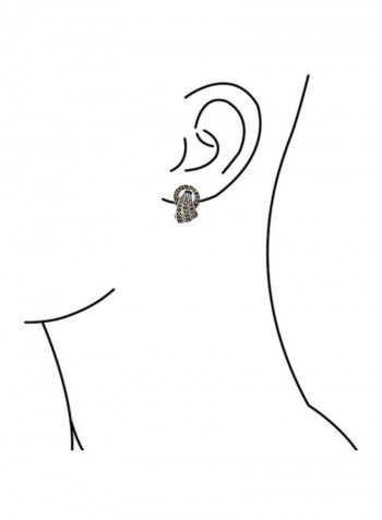 925 Sterling Silver Marcasite Studded Clip-on Earrings