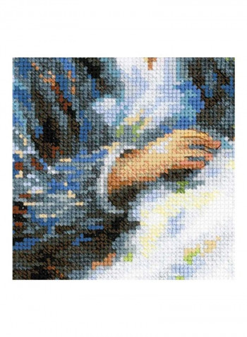 Counted Cross Stitch Kit Blue/Green/Red