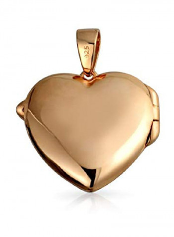 925 Silver Sterling Cubic Zirconia Studded Heart Shaped Pendant Necklace