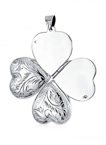 925 Sterling Silver Heart Shaped Pendant Necklace