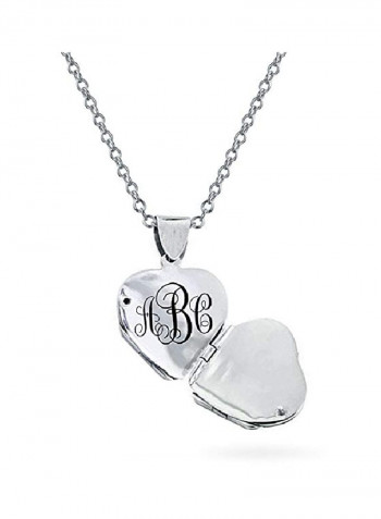 925 Sterling Silver Heart Shaped Pendant Necklace