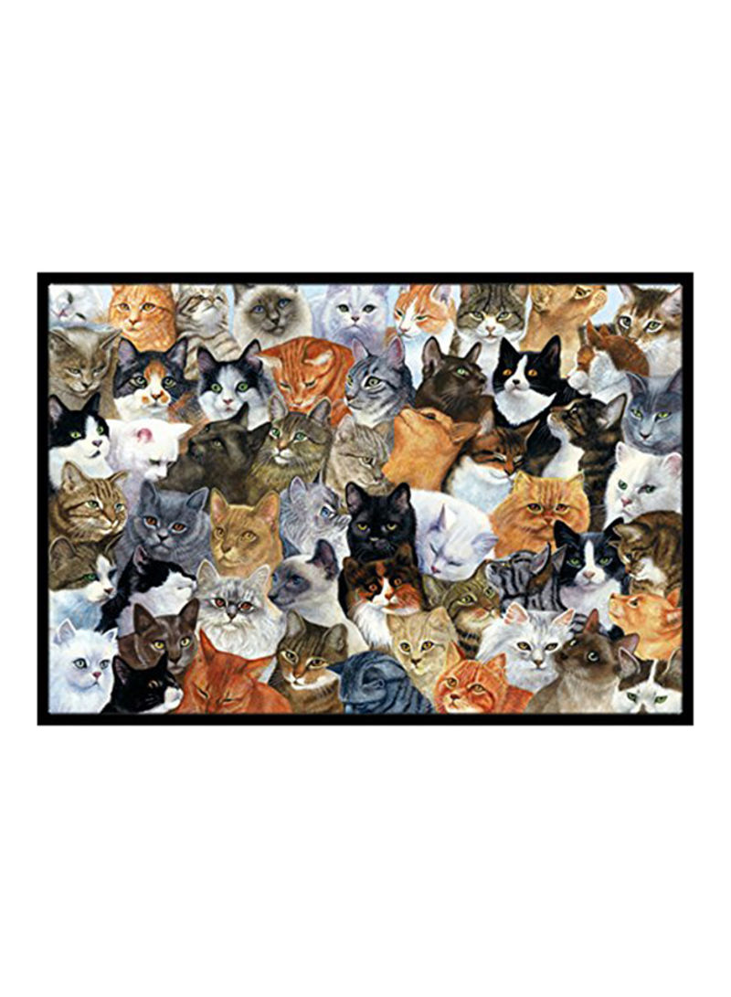 Cats Galore Printed Doormat Multicolour 24x36x0.25inch