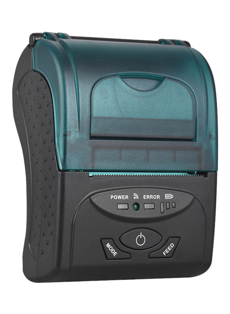 Mini Portable Wireless Thermal Printer 11 x 8.2 x 5.2centimeter Black