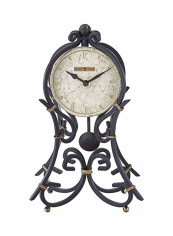 Accent Mantel Clock Grey/Beige 12x7.25x4.25inch