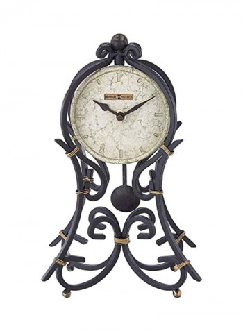 Accent Mantel Clock Grey/Beige 12x7.25x4.25inch