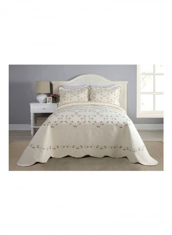 Felisa Cotton Filled Sheet And Pillowcase Set Polyester White 120x118inch