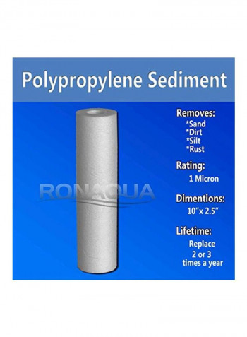Pack Of 50 Sediment Water Filter Cartridge White 10x2.5inch