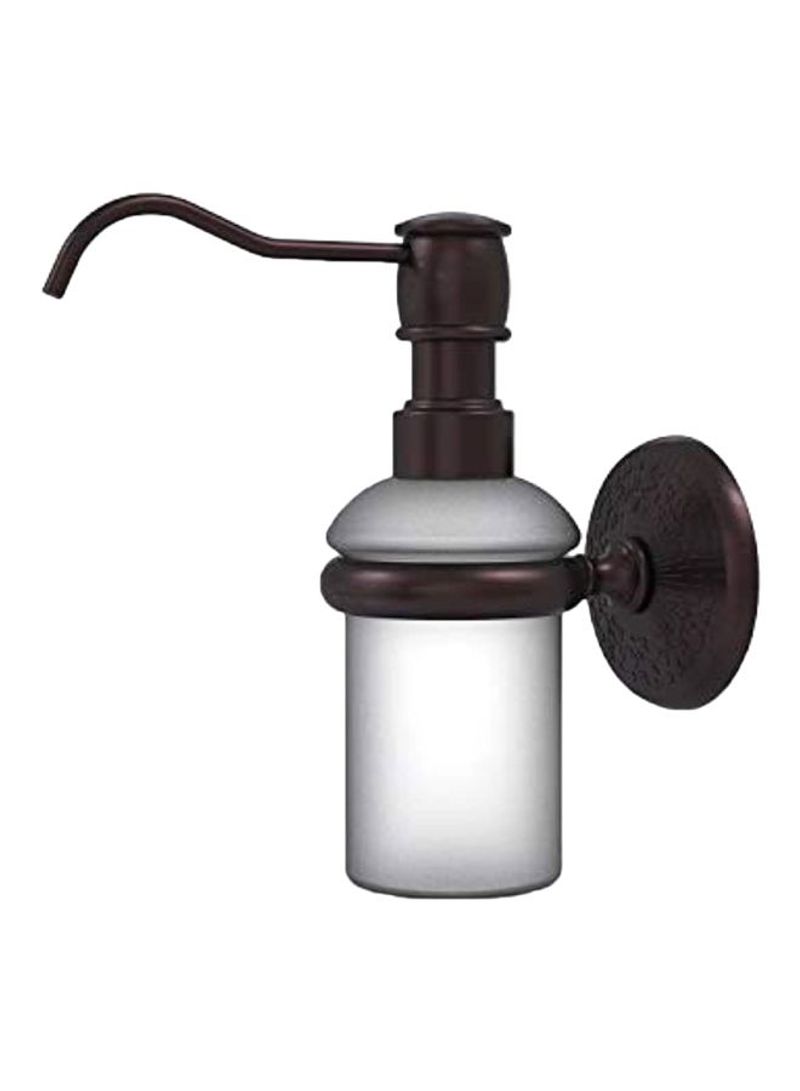 Monte Carlo Collection Wall Mounted Soap Dispenser Grey/Brown 3x3x7inch