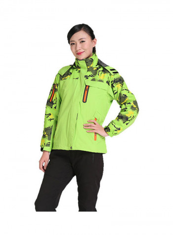 Printed Sports Jacket Green