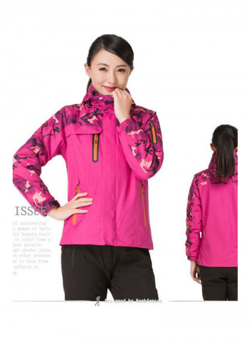 Printed Sports Jacket Pink