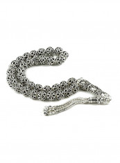Oxidized Silver Prayer Beads