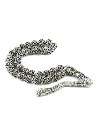 Oxidized Silver Prayer Beads
