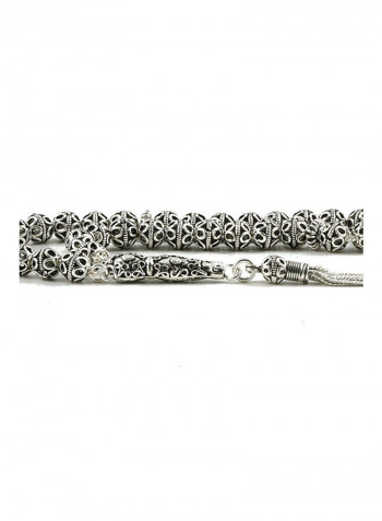 Oxidized Silver Prayer Beads