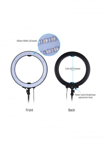 Dimmable LED Video Ring Light 36watts Black