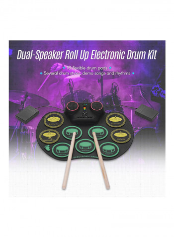Electronic Drum Set With 10 Drum Pads
