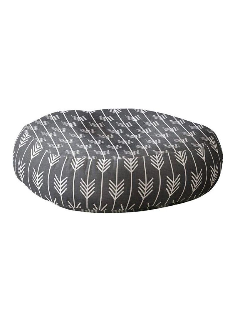 Arrows Printed Floor Pillow Grey/White 23x7x23inch