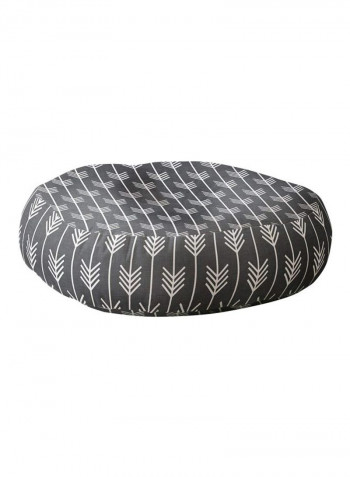 Arrows Printed Floor Pillow Grey/White 23x7x23inch
