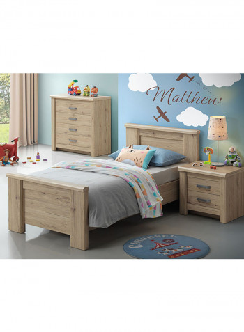 Braxton Bed Light Brown 120 x 200cm