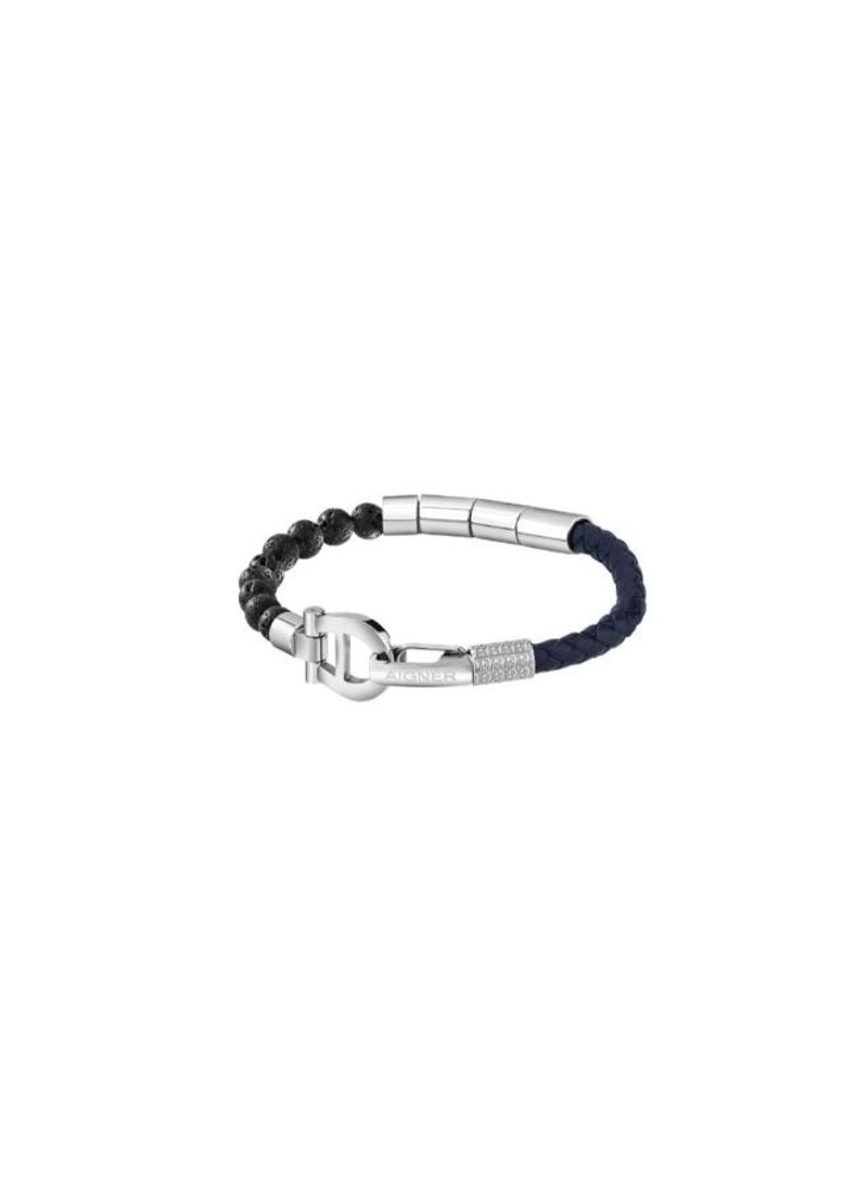 Stainless Steel Chain Bracelet Silver/Black