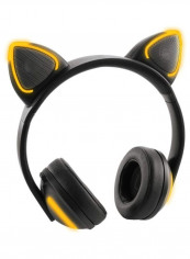 Wireless Mini Cat Ear Headphone Black