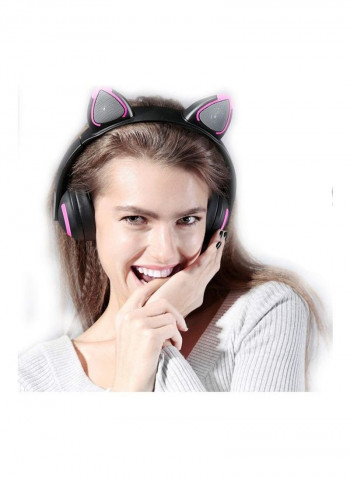 Wireless Mini Cat Ear Headphone Black