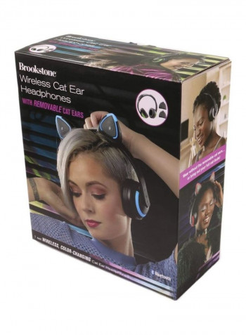 Wireless Mini Cat Ear Headphone Black