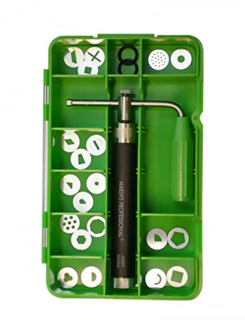 21-Piece Ultimate Extruder Set Green/Black/Silver
