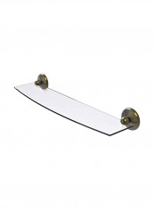 Monte Carlo Collection Wall Mounted Glass Shelf Clear/Golden 24x5x3inch