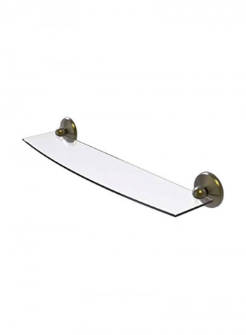Monte Carlo Collection Wall Mounted Glass Shelf Clear/Golden 24x5x3inch