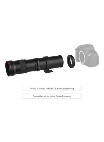 Super Telephoto Manual Zoom Lens Black