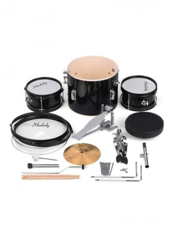 3-Piece Drum Kit Set With Cymbal Drum Sticks And Adjustable Stool