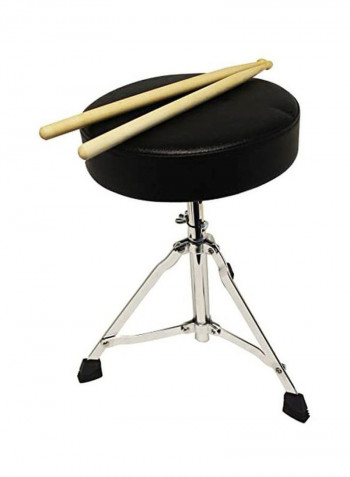 3-Piece Drum Kit Set With Cymbal Drum Sticks And Adjustable Stool