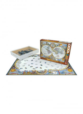 1000-Piece Antique World Map Jigsaw Puzzle 6000-2006