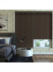 Single Mist Roller Blackout Blind Brown 220x200cm