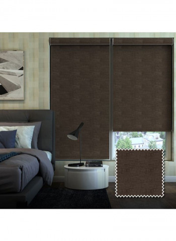 Single Mist Roller Blackout Blind Brown 220x200cm