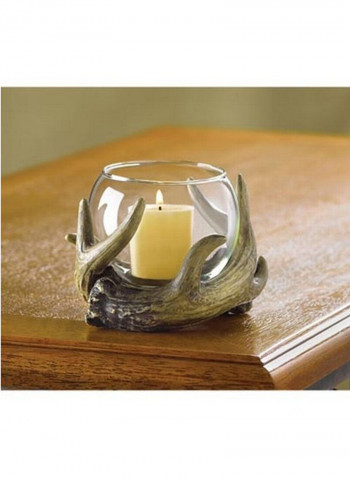 Warehouse Candle Holder Clear 3.63x5.38x4.88inch