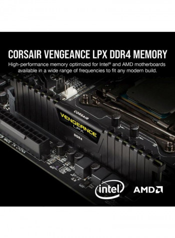 2-Piece Vengeance RGB Pro DDR4 C18 RAM Set 8GB Black
