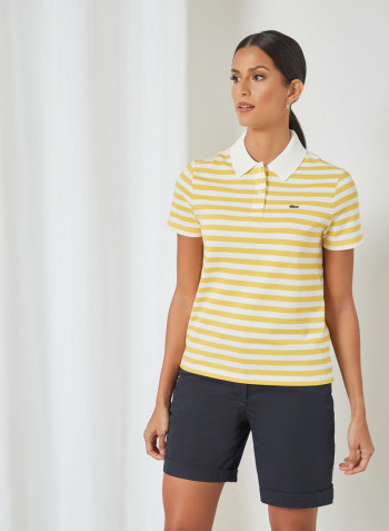 Striped Polo Anthemis/Flour