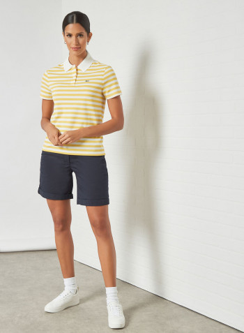 Striped Polo Anthemis/Flour