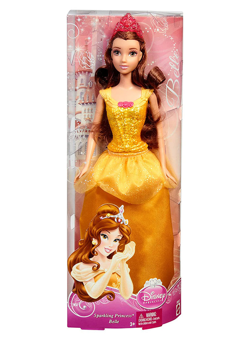 Sparkling Princess Belle Barbie Doll 6.35x12.7x32.39cm