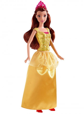 Sparkling Princess Belle Barbie Doll 6.35x12.7x32.39cm