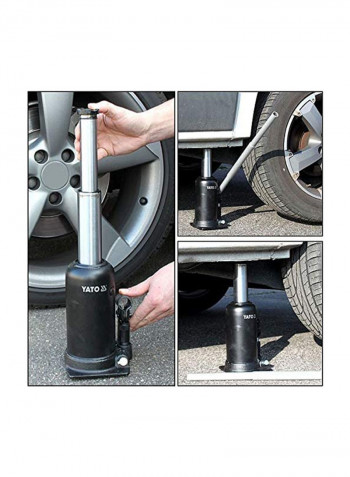 Hydraulic Bottle Jack Black 250millimeter