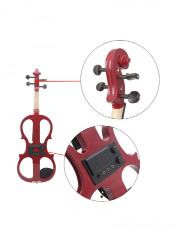 Wooden Maple Electric Violin With Ebony Fitting