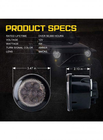 HS-JTS4 Xprite LED Turn Signal Light For Jeep Wrangler